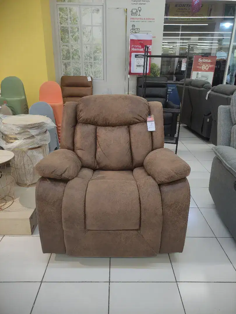 Sofa Recliner 1S Brown