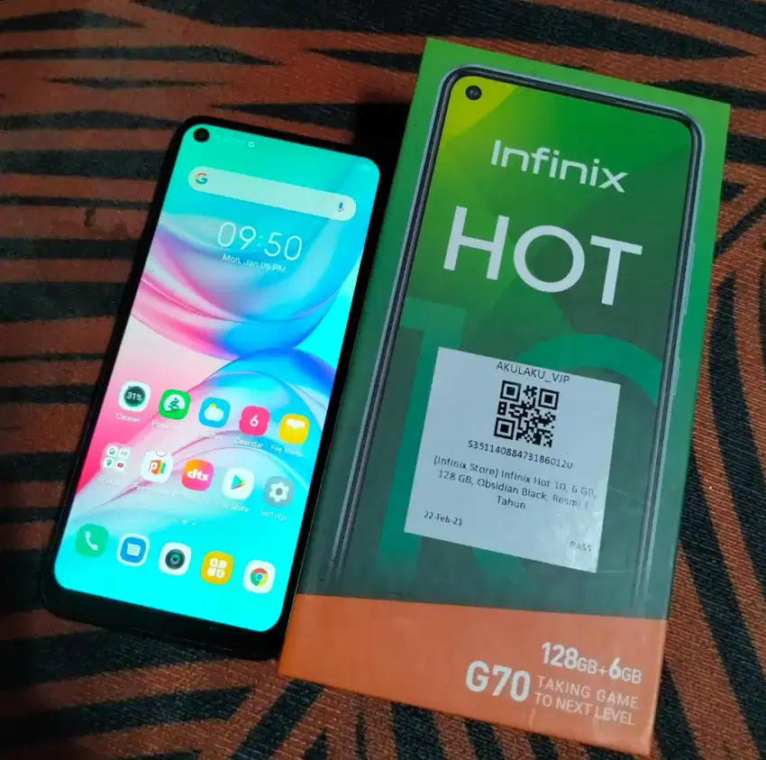 infinix hot 10 ram 6/128 fullset