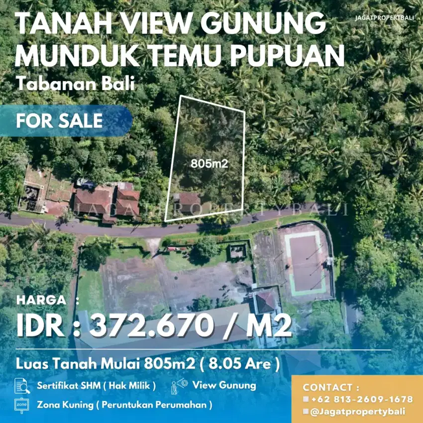 Tanah Strategis Dijual Bali - Lokasi Pupuan Tabanan