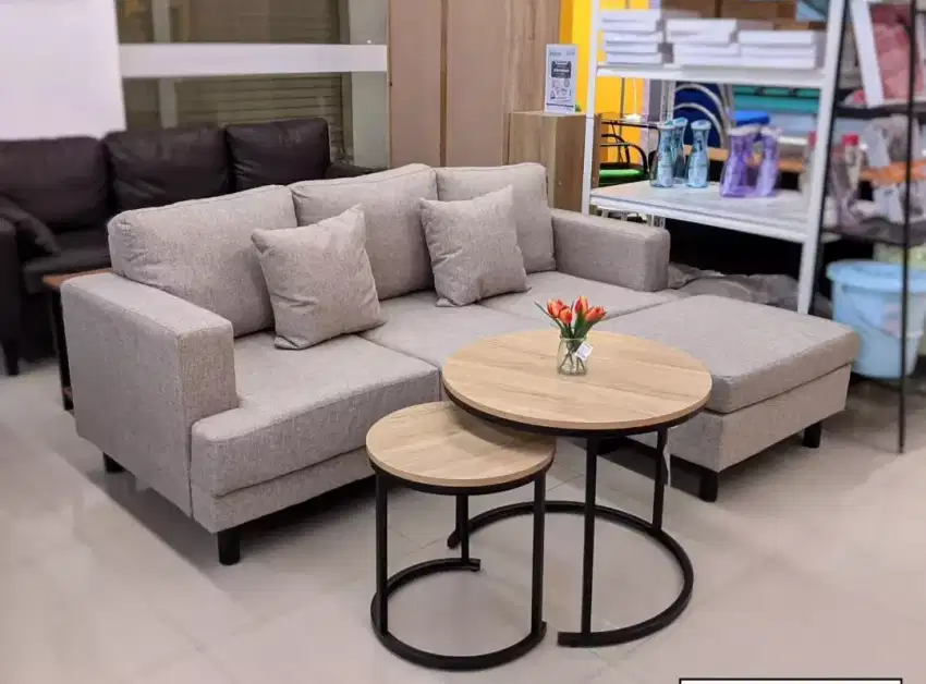 Sofa L set dengan meja 6 jutaan