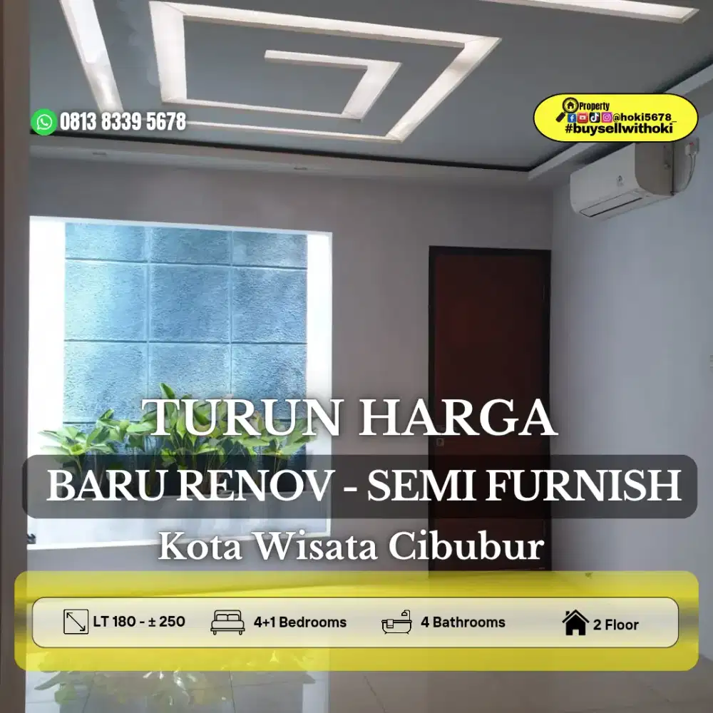 RUMAH KOTA WISATA]CIBUBUR,JAKARTA SELATAN,BSD,DEPOK,BEKASI,BOGOR,TEBET