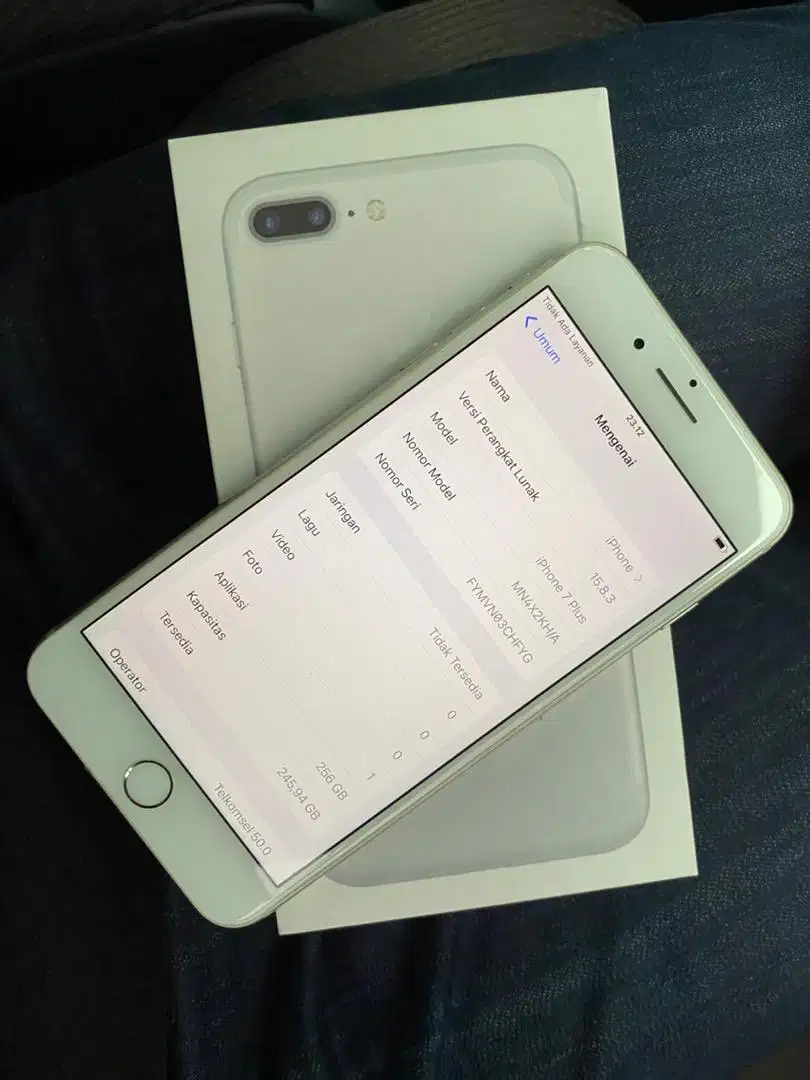 Iphone 7+ 256GB ex inter fullset mulus