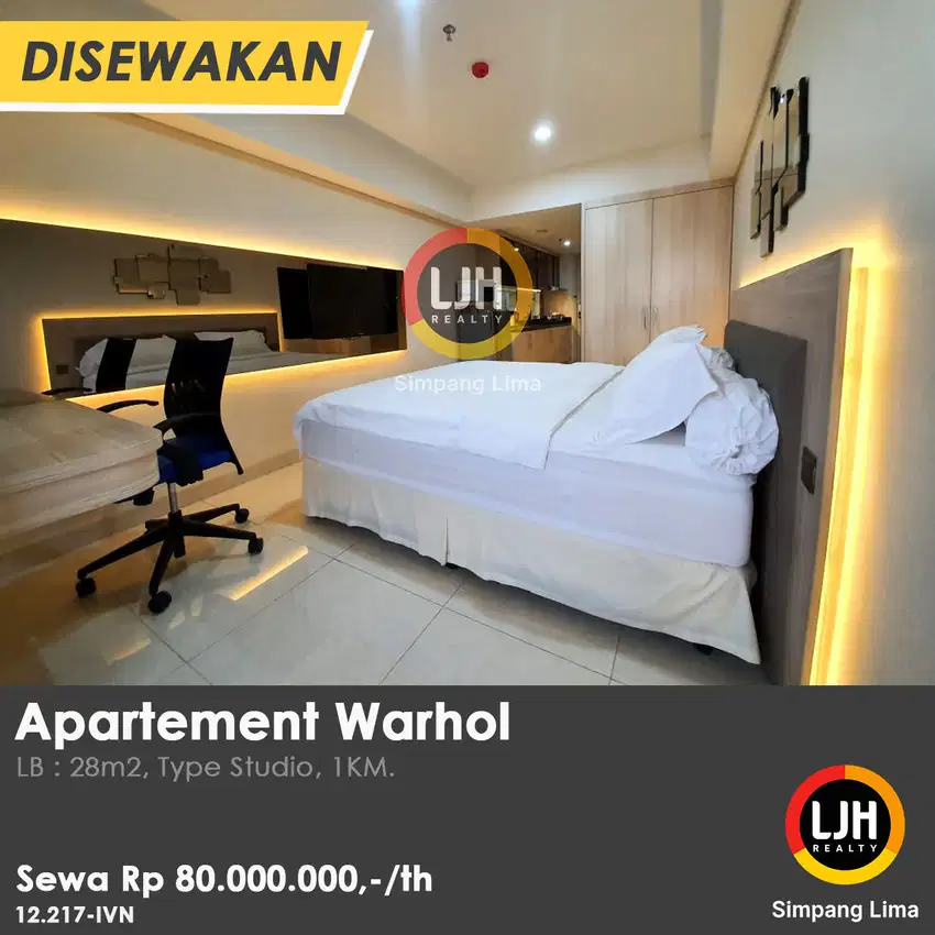 Apartement Warhol Residences Furnished dekat Simpang Lima