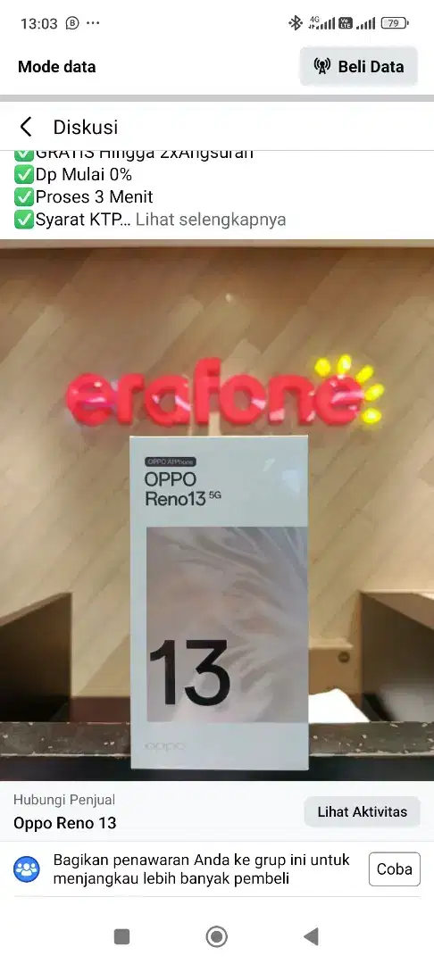 Oppo Reno 13 5G Ram 12Gb 512Gb Promi Po Cicilan Bunga 0%