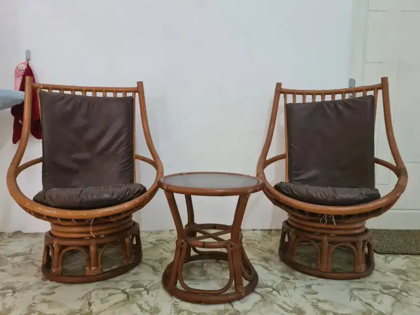 Kursi Rotan Set Klasik