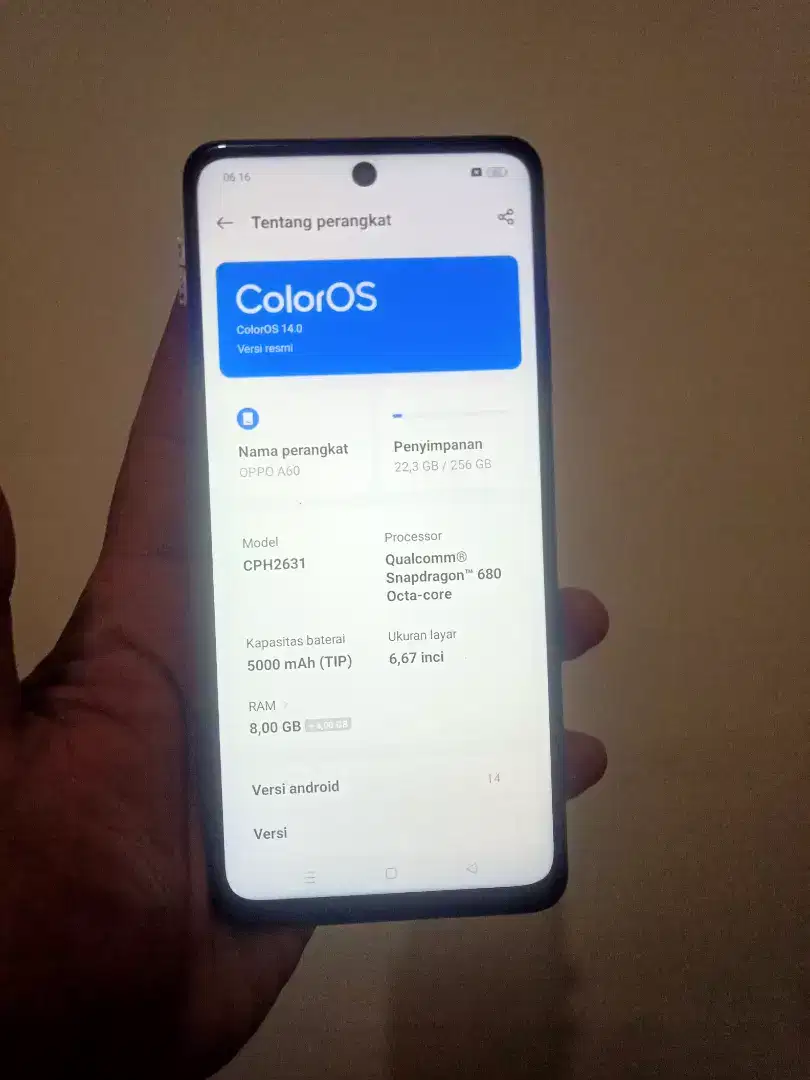 Oppo a60 ram 8+8/256