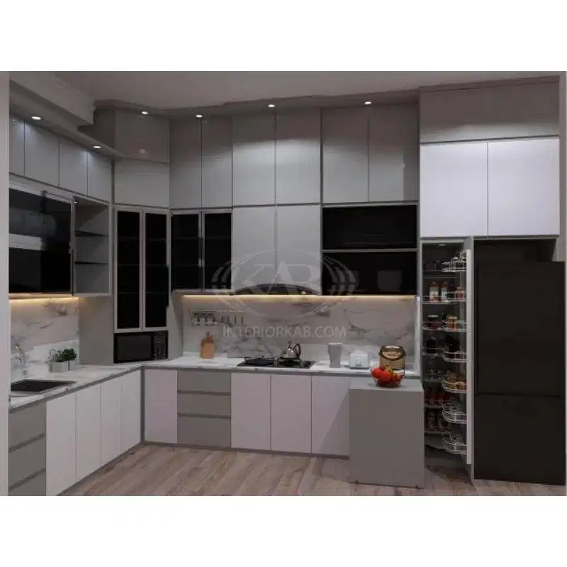 Buat Kitchen Set Minimalis Modern Full Plafon