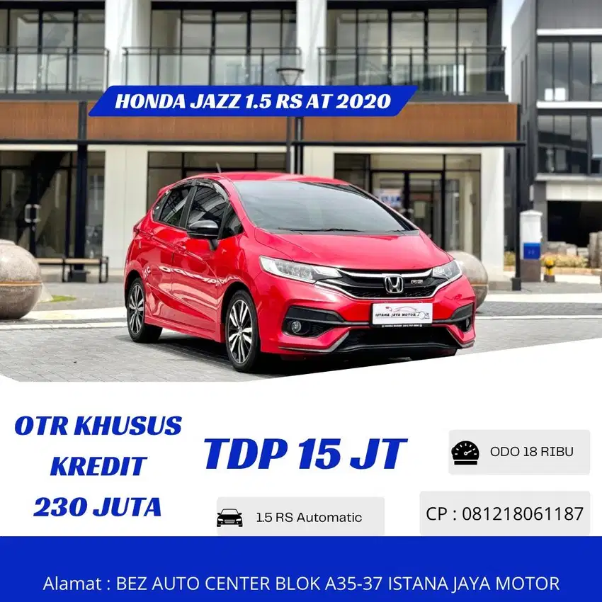 KM 18rb Honda Jazz 1.5 RS AT 2020 Merah