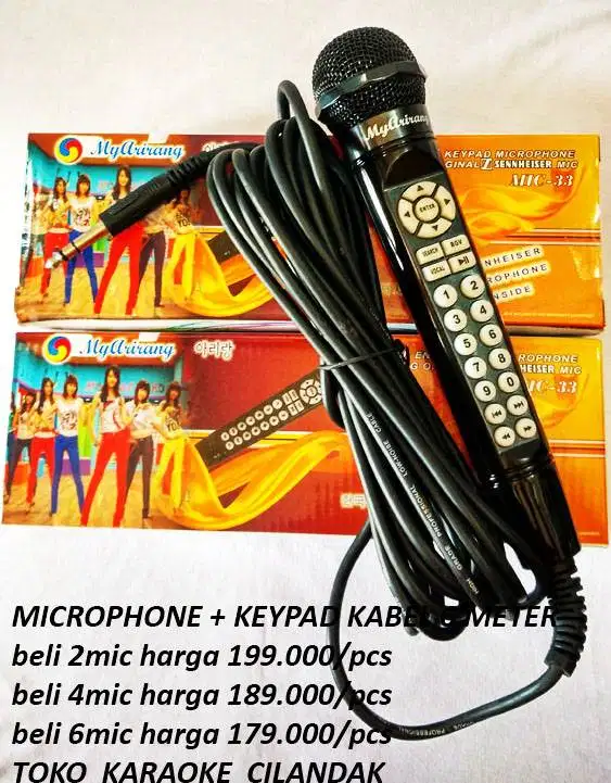 MICROPHONE + KEYPAD KABEL 6 METER  HARGA PROMO beli 2mic harga 199.000