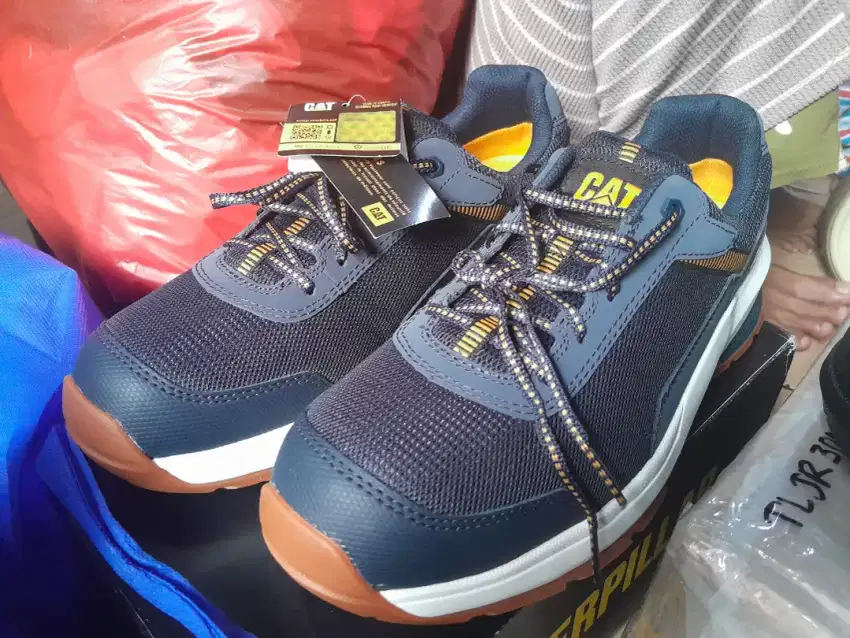 sepatu safety caterpillar streamline mesh midnight Ori cat caterpilar