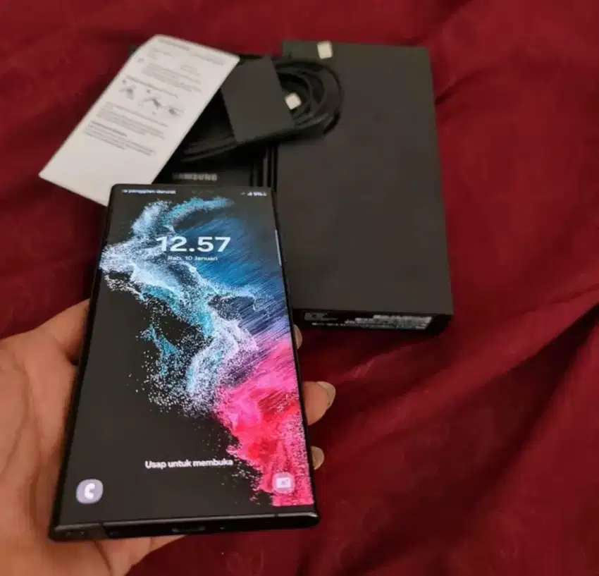 SAMSUNG S22 ULTRA 12/256 ORIGINAL SEIN FULLSET ( PHANTOM BLACK  )