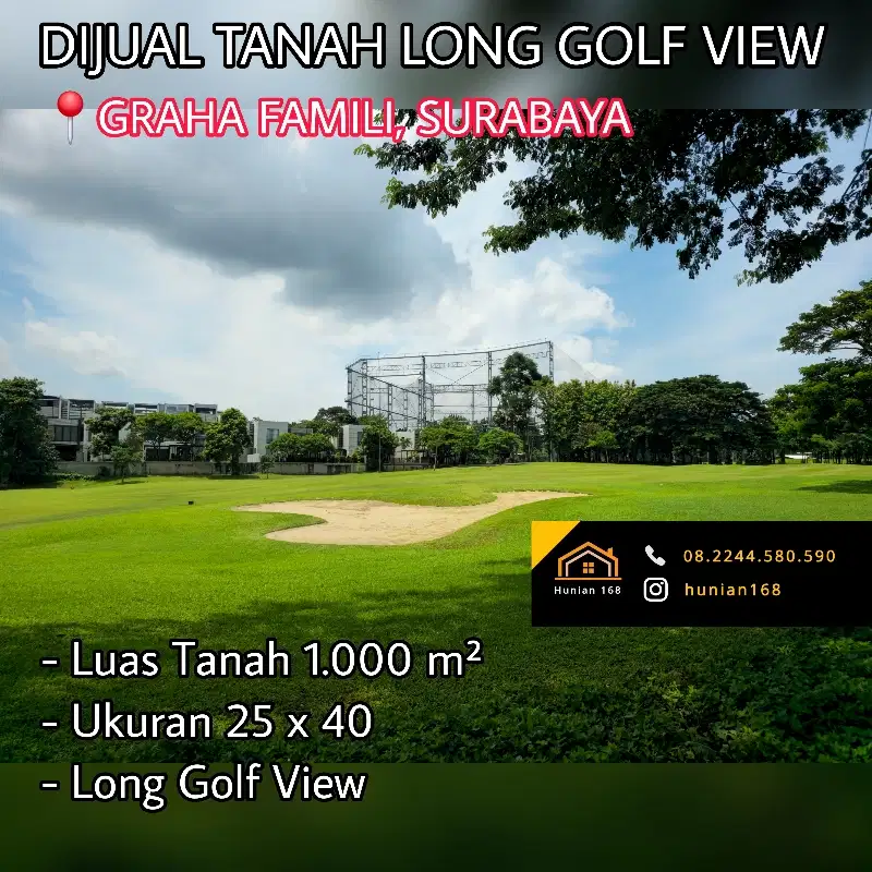 Tanah Kavling Rumah Mewah Raya Graha Golf Family Famili Surabaya Barat