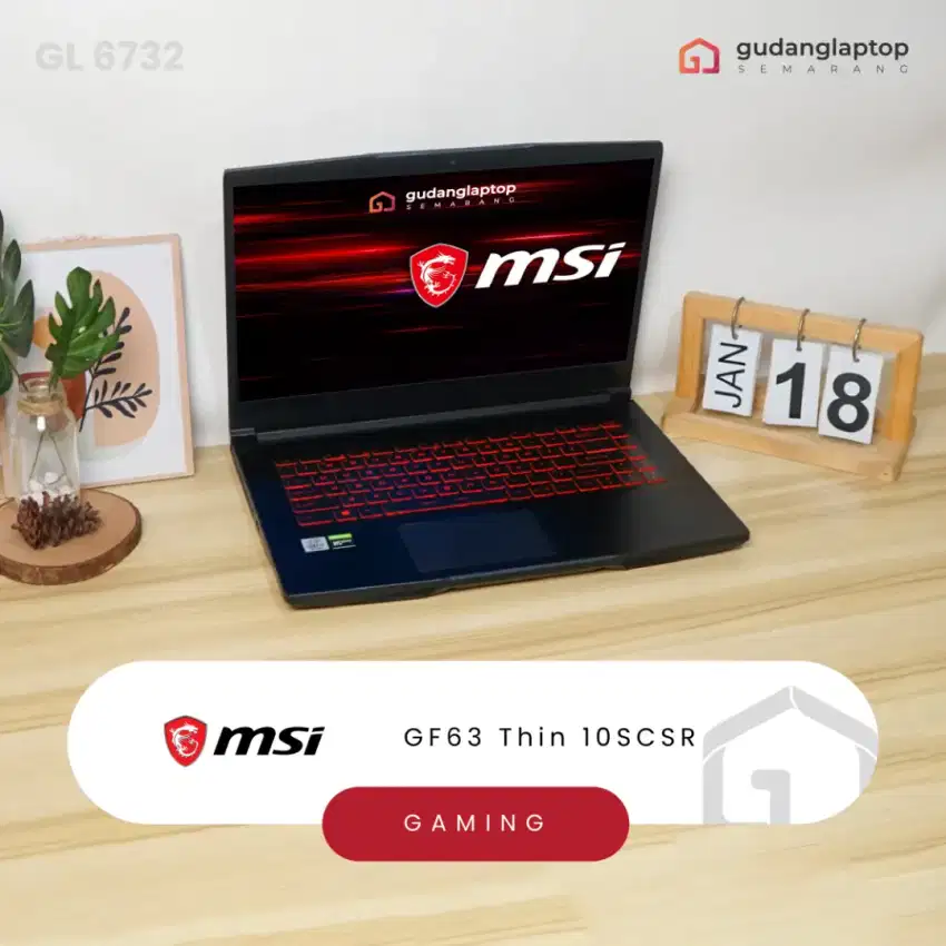 MSI GF63 THIN|I7-10750H/8gb/512gb/15 Fhd ips/body gaming/bcklit kb