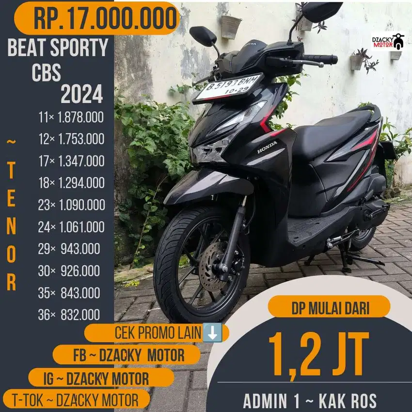 NEW BEAT FI SPORTY CBS 2024 JUAL CASH CREDIT DP MULAI 1, 2JTAAN