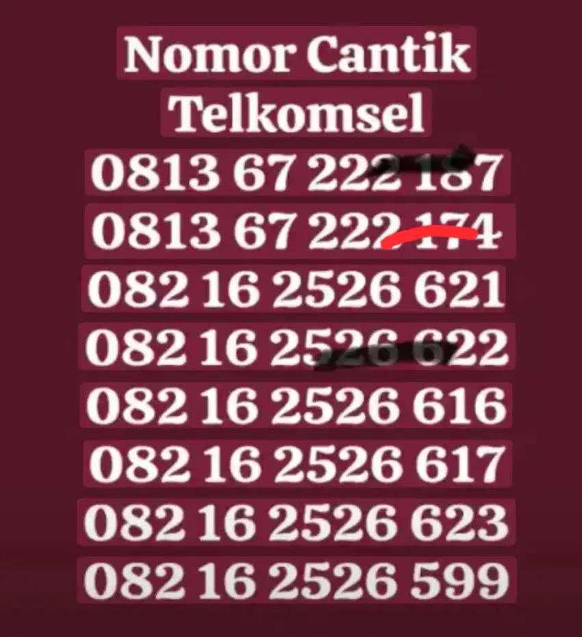 NOMOT CANTIK TELKOMSEL