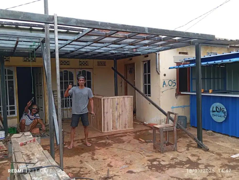 MEZZANINE,TANGGA, CANOPY BALKON,PAGAR,PAGAR BALKON,CANOPY DLL