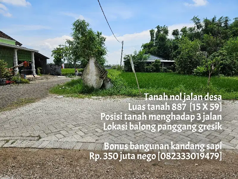 Tanah strategis bonus bangunan masih baru