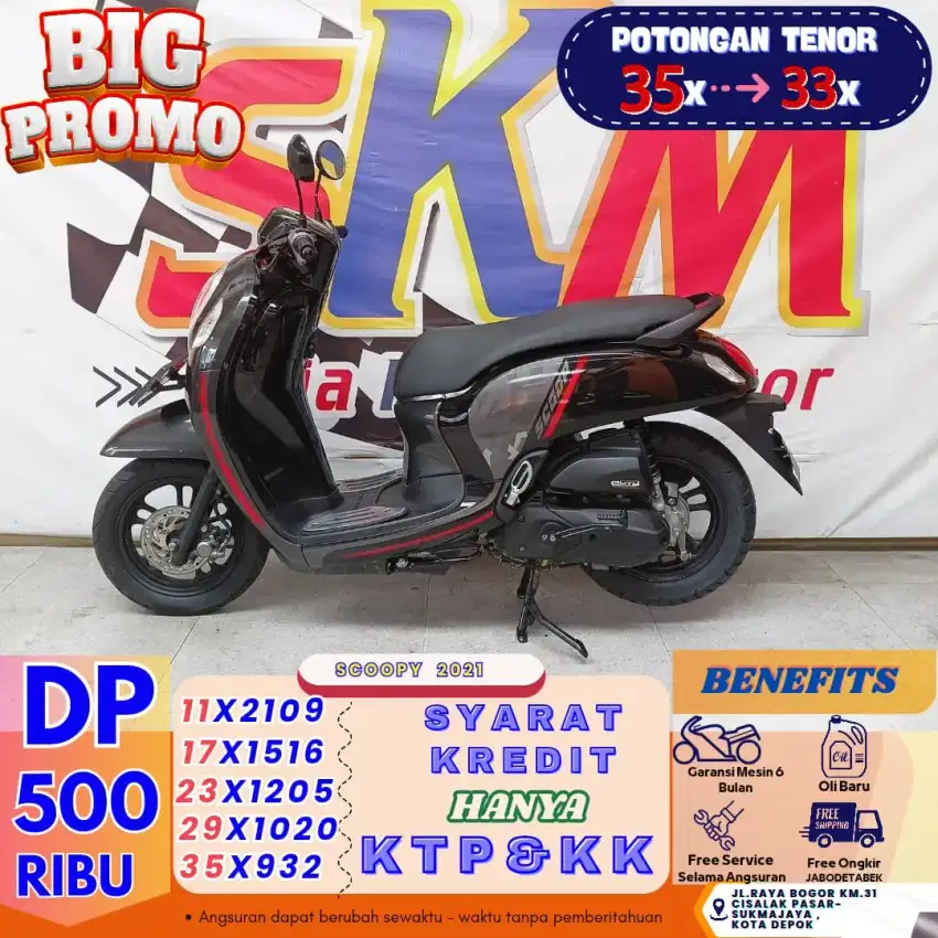 [Angsuran 0% via bli bli] Honda Scoopy th 2021 cash/credit