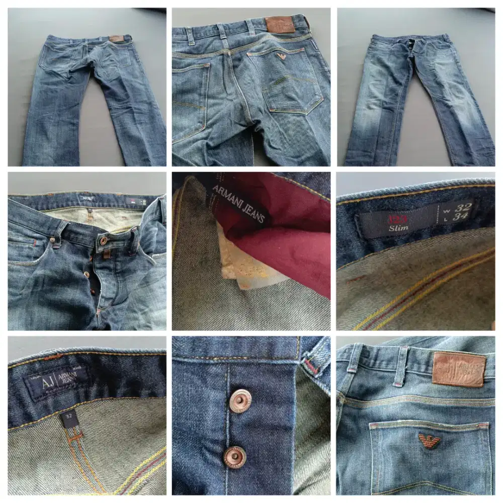 JNS02-PRELOVED CELANA ARMANI JEANS SLIM 1000% AUTHENTIC LIKE NEW NEGO.