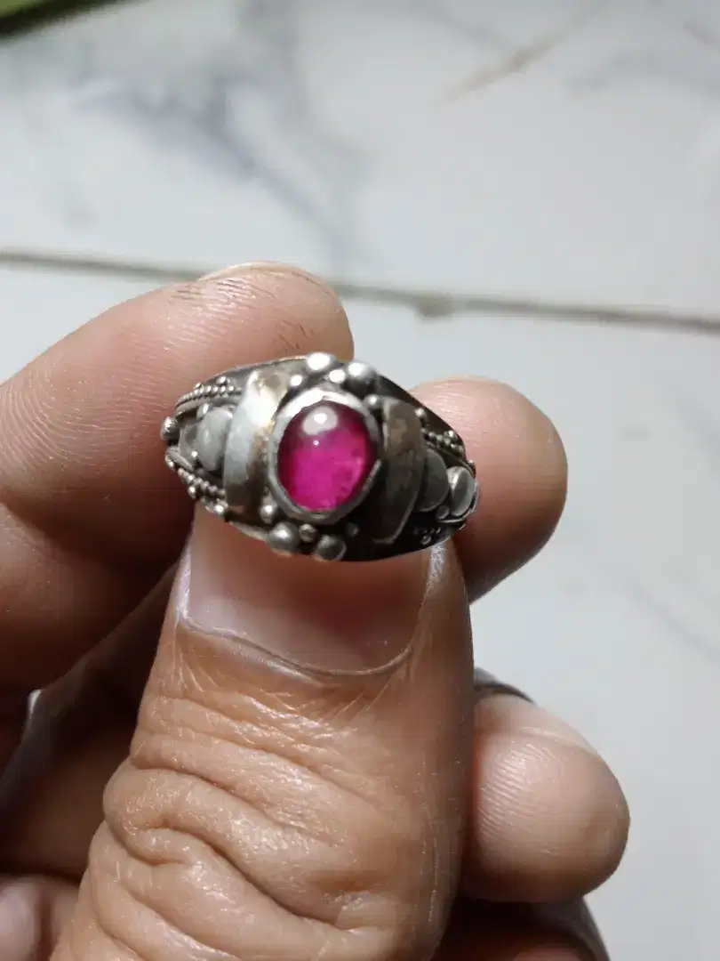 Batu  Ruby Ring Perak 925