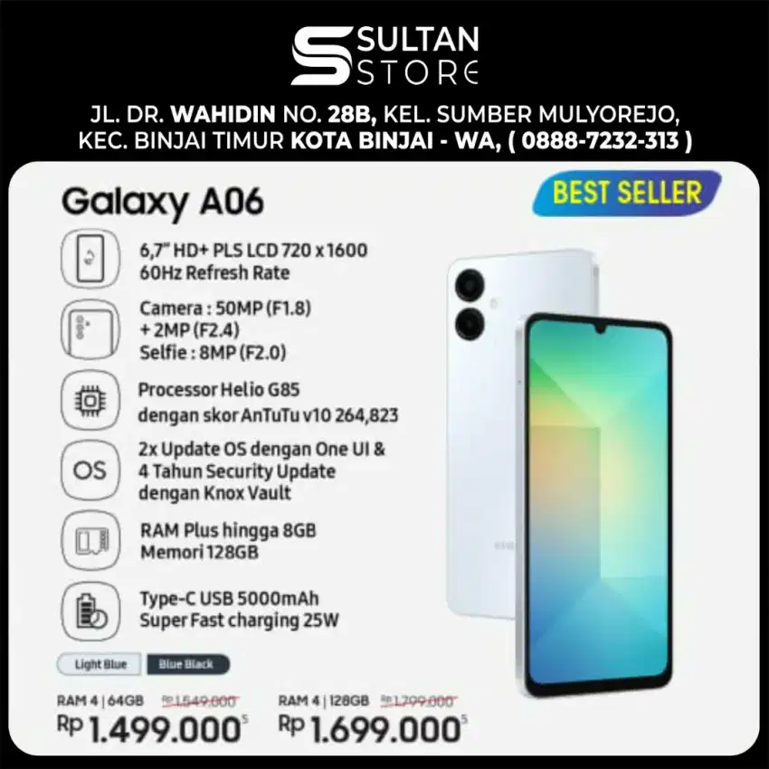 HP Samsung A06 4/64 Baru