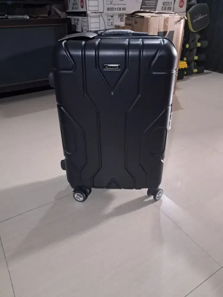 Koper polo sonic 24 inc (bagasi size) medium warna hitam & doubel zipp