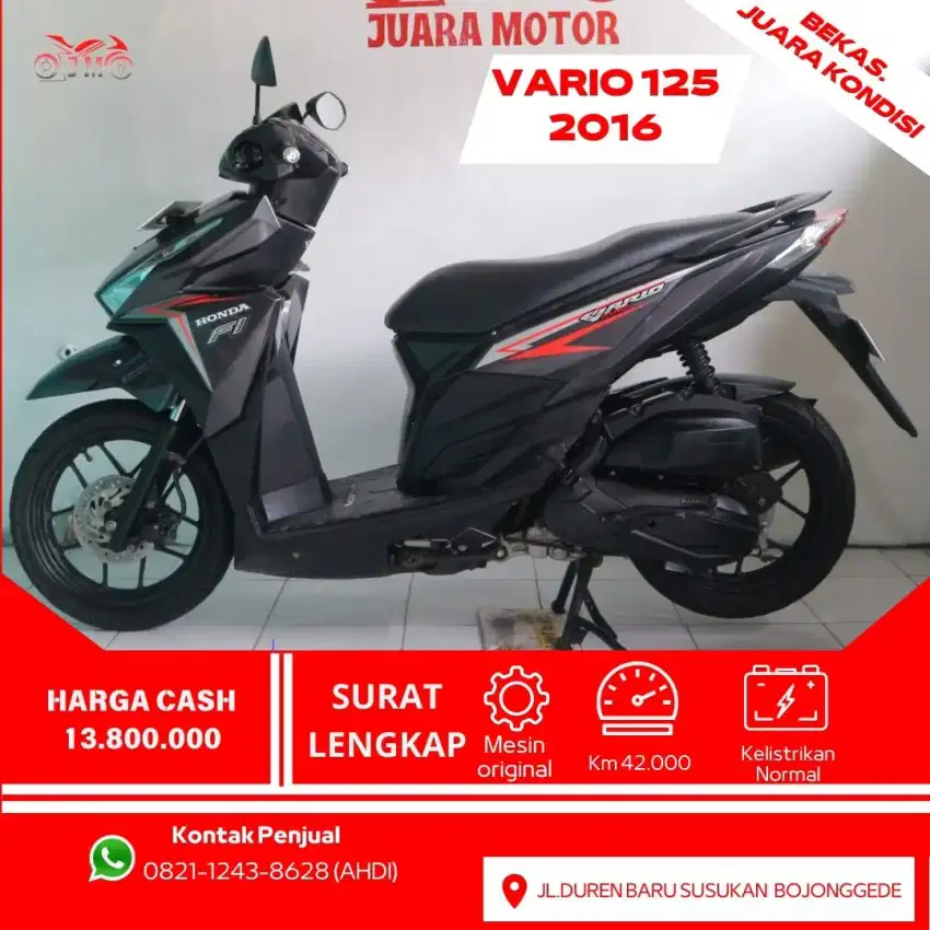 VARIO 125 THN 2016 PAJAK ON SIAP PAKE