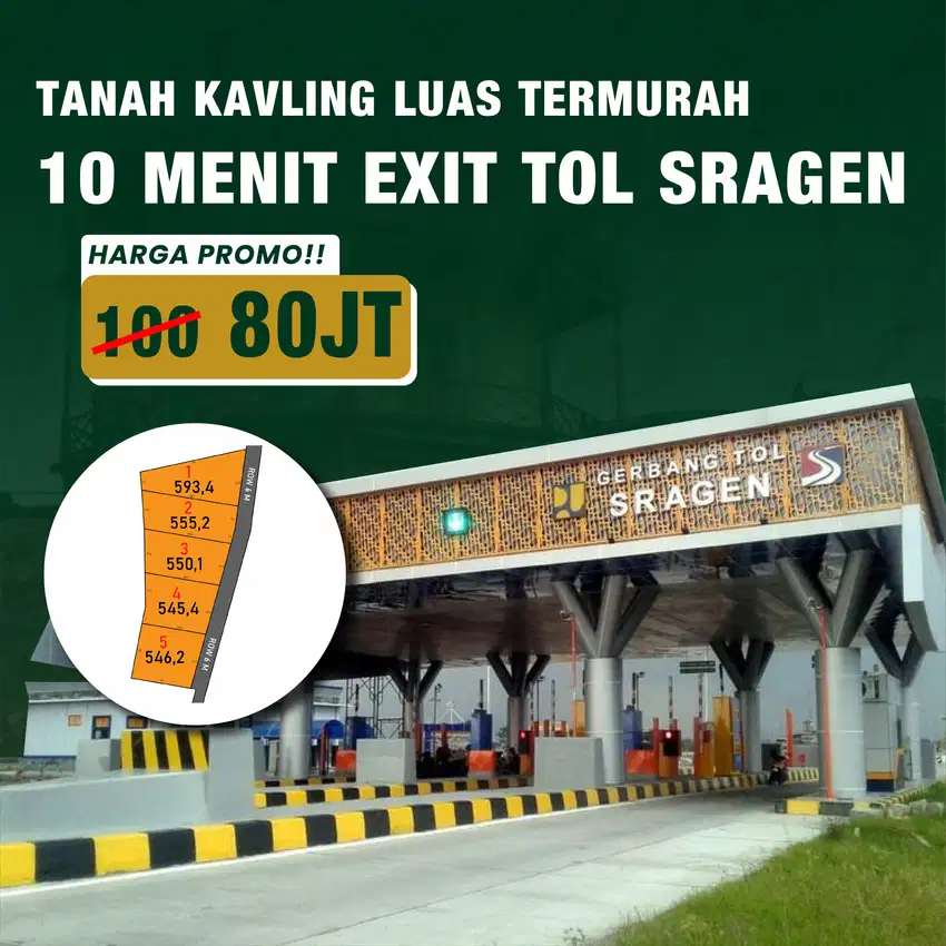 Promo Tanah Kavling Luas Termurah Sragen