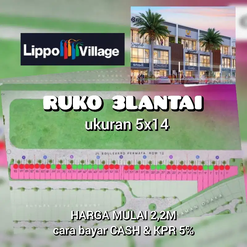 ruko lippo karawaci, Tangerang, binong, curug, legok