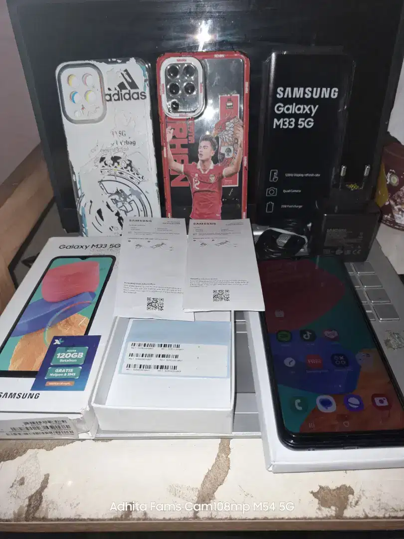 Samsung M33 5G Blue Ram 8+8/128GB Resmi Exs Sein Lngkap Mulus No Minus