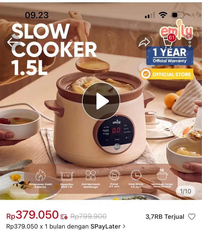 Emily Slow Cooker 1,5L