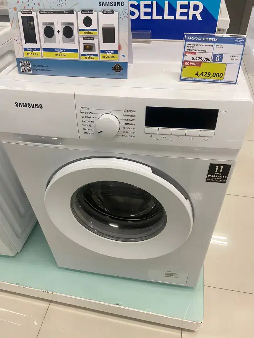 PROMO MESIN CUCI SAMSUNG FRONT LOADING 7KG