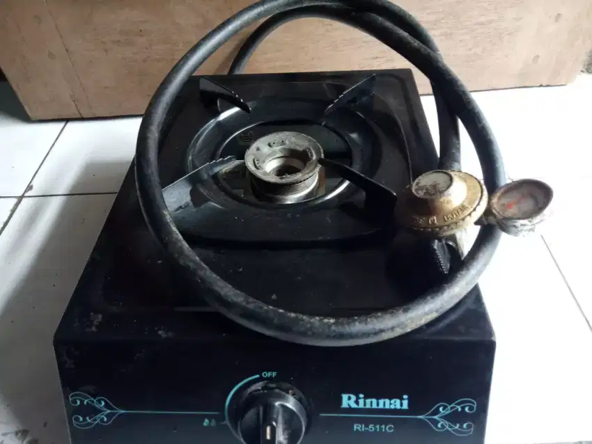 kompor gas RINNAI 1tungku RI-511E + selang dan Regulator