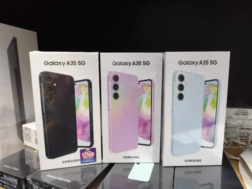 New Galaxy A35 5G 8/256, barang masih segel box & garansi resmi SEIN.