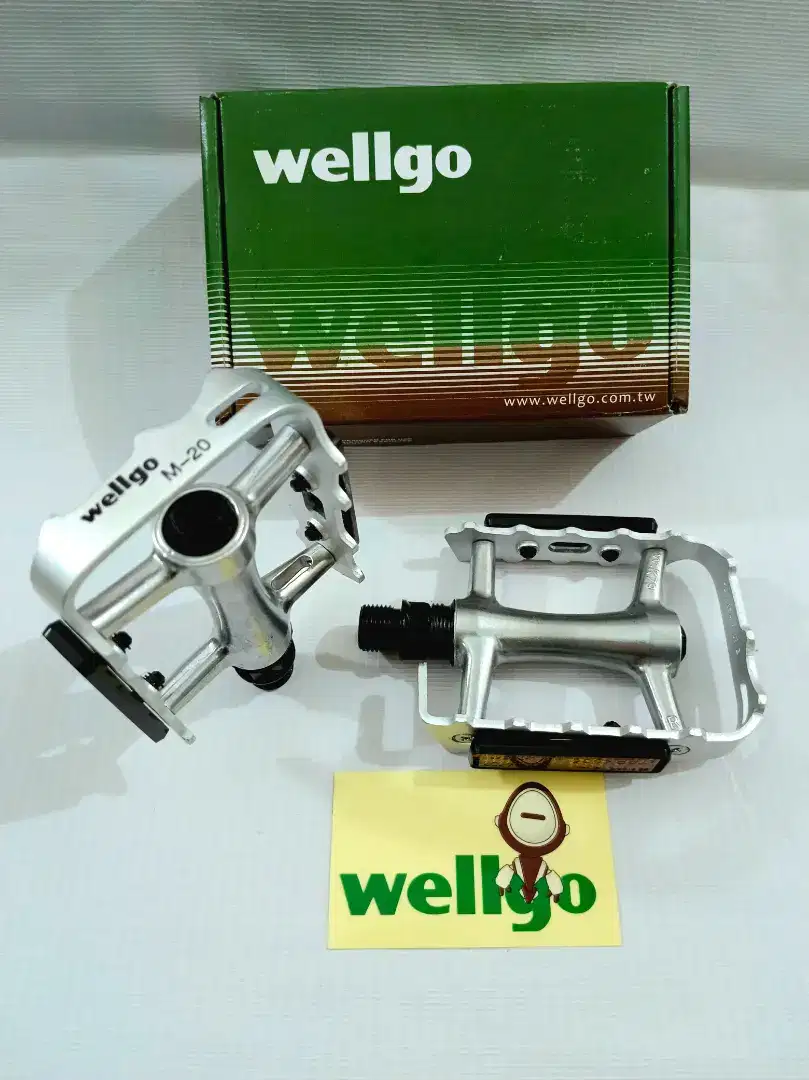 Pedal sepeda wellgo m20 full silver