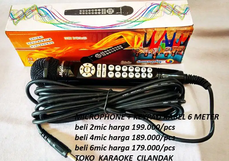 MICROPHONE + KEYPAD KABEL 6 METER  HARGA PROMO beli 2mic harga 199.000