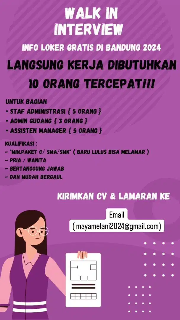 Loker bandung gratis!