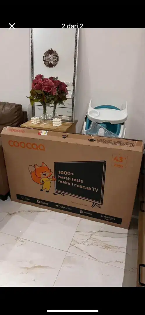 Dijual SMART TV BARU MERK COOCAA 43inch