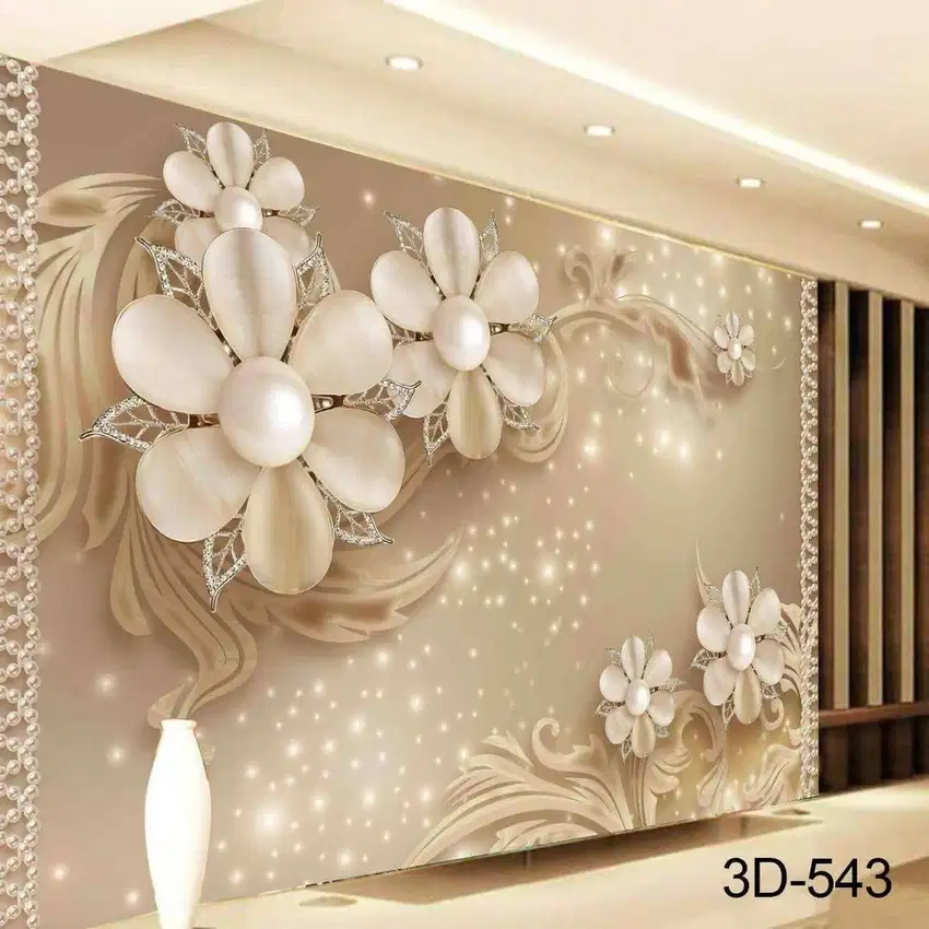 Wallpaper Dinding 3D Custom Desain Korden Gorden Vitrase