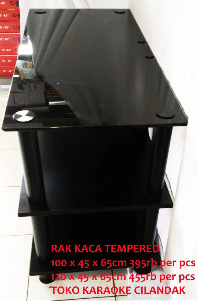 RAK KACA TEMPERED SERBA GUNA panjang 120