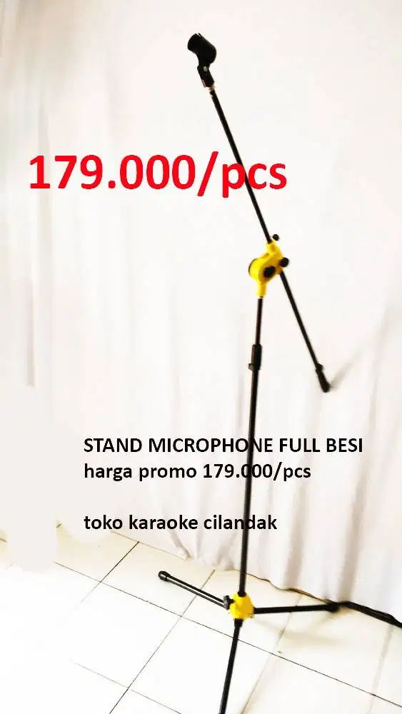 STAND MICROPHONE FULL BESI  harga promo 179rb per pcs  kuat kokoh