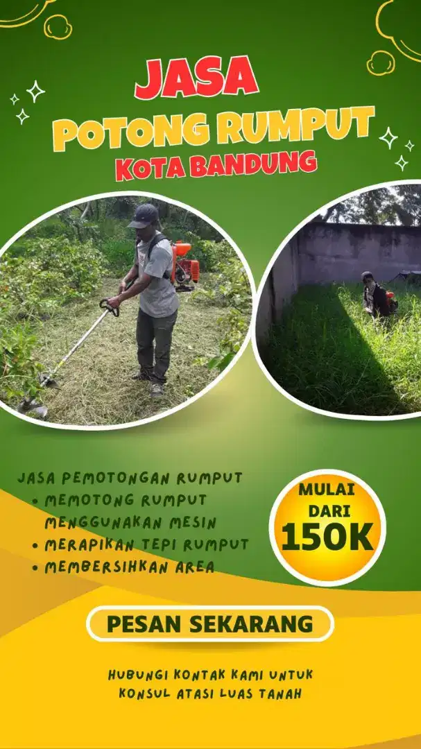 Jasa potong rumput area Bandung