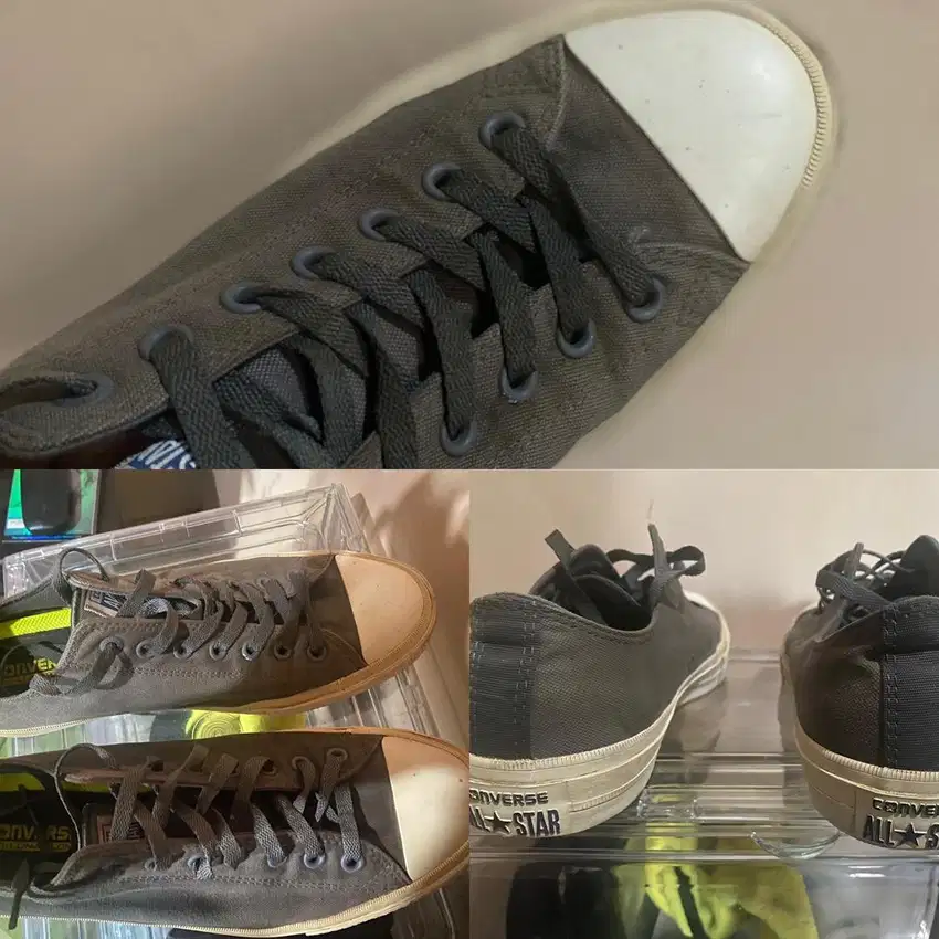 Sepatu convers warna abu abu