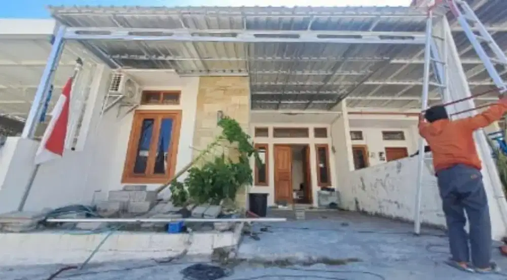 Kanopi baja ringan minimalis terpasang satu hari jadi