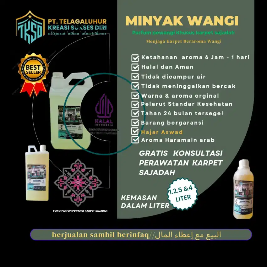 Minyak Wangi khusus karpet sajadah aroma hajar aswad