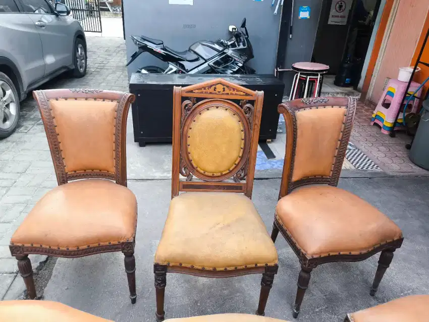 Meja dan Kursi Makan Set Kayu Jati