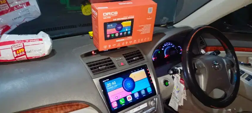 Pemasangan head unit android orca 10 inci di Toyota Camry ram 2 per 32