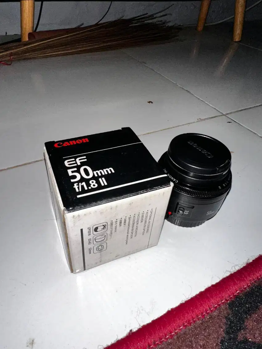 JUAL LENSA FIX CANON 1.8 LENGKAP DUS
