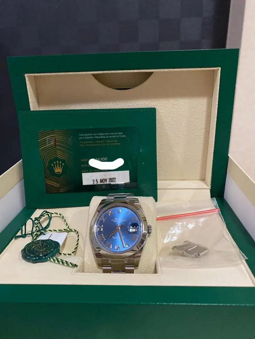 Rolex datejust 41mm azurro blue 2022