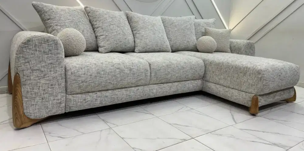 Sofa L ganti kulit/ tambah busa/ ganti karet/ Rubah model